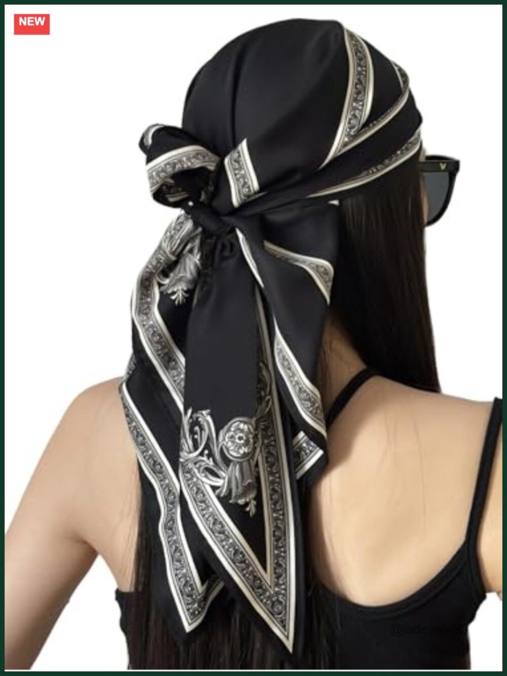 Silk Feel Satin Triangular Head Scarf Multipurpose Hair Wrap Night Sleeping